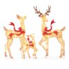 LIVIZA 73.2-in Freestanding Reindeer Yard decoration with White LED Lights