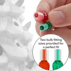 Casafield 24-in Hand Painted Ceramic Christmas Tree - Gold Pre-Lit Tree w/ Star