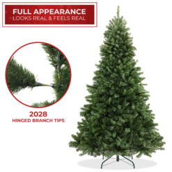 Casafield 9-ft Realistic Green Spruce Artificial Christmas Tree with Stand
