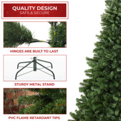 Casafield 9-ft Realistic Green Spruce Artificial Christmas Tree with Stand