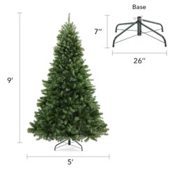Casafield 9-ft Realistic Green Spruce Artificial Christmas Tree with Stand