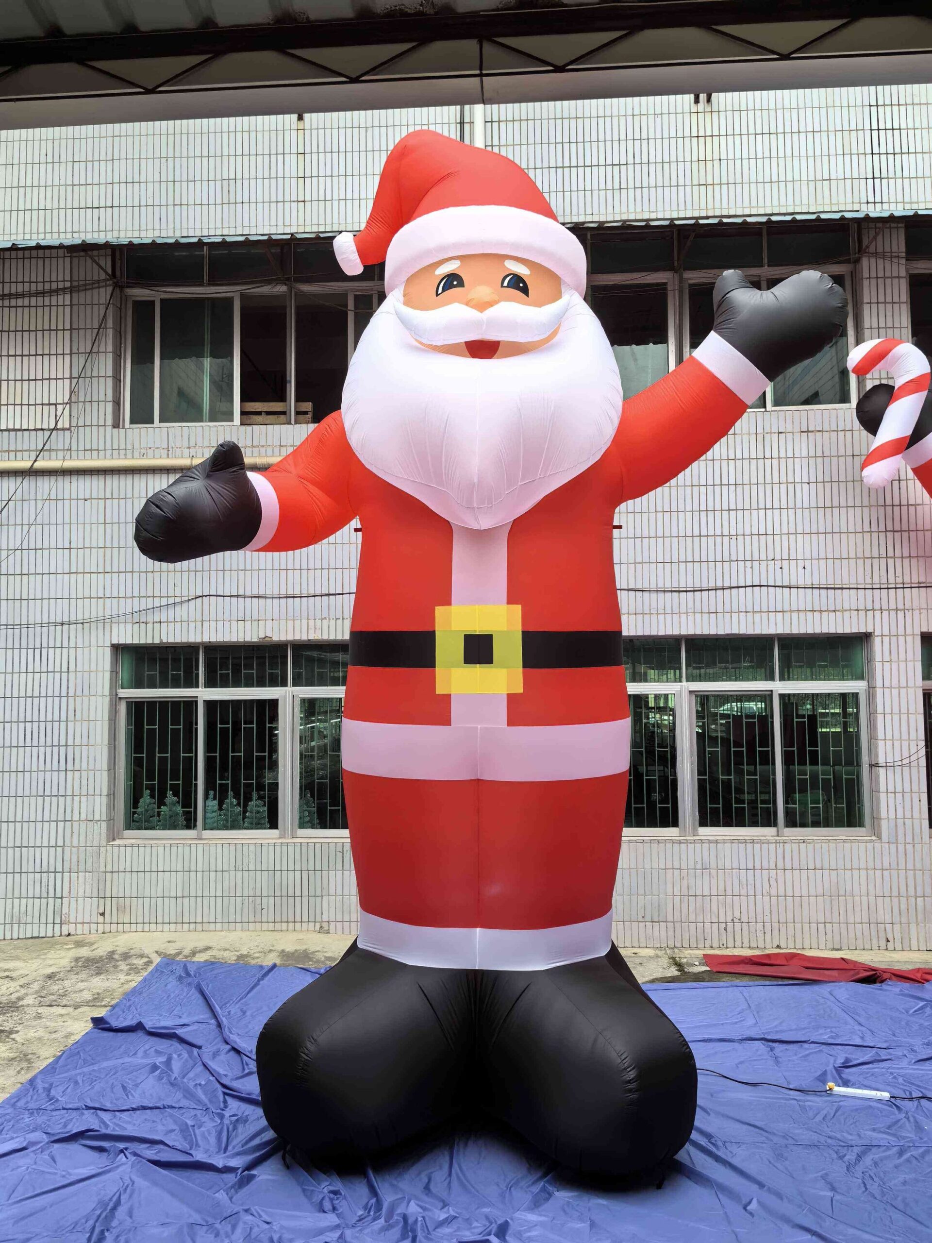 Northlight 240-in Freestanding Santa Inflatable with Clear Incandescent Lights