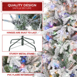 Casafield Pre-Lit Aspen Fir Artificial Holiday Christmas Tree with Stand