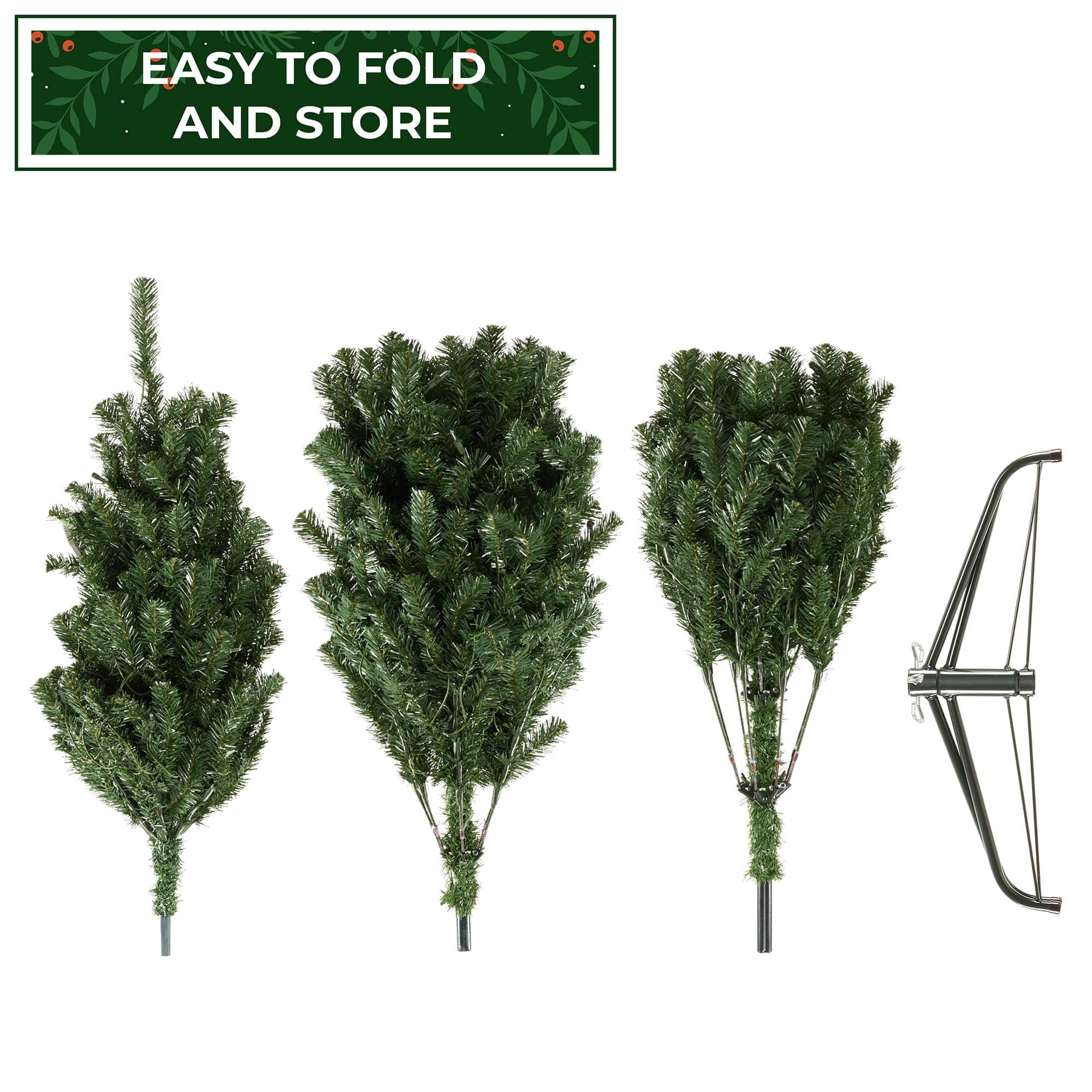 Casafield 9-ft Pre-Lit Realistic Green Spruce Artificial Christmas Tree with Stand