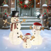 VEIKOUS 49.6-in Freestanding Snowman Yard decoration with White LED Lights