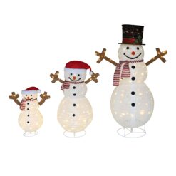 VEIKOUS 49.6-in Freestanding Snowman Yard decoration with White LED Lights