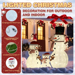 VEIKOUS 49.6-in Freestanding Snowman Yard decoration with White LED Lights