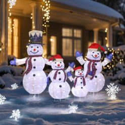 Starfree 47.51-in Freestanding Snowman Yard decoration with White LED Lights