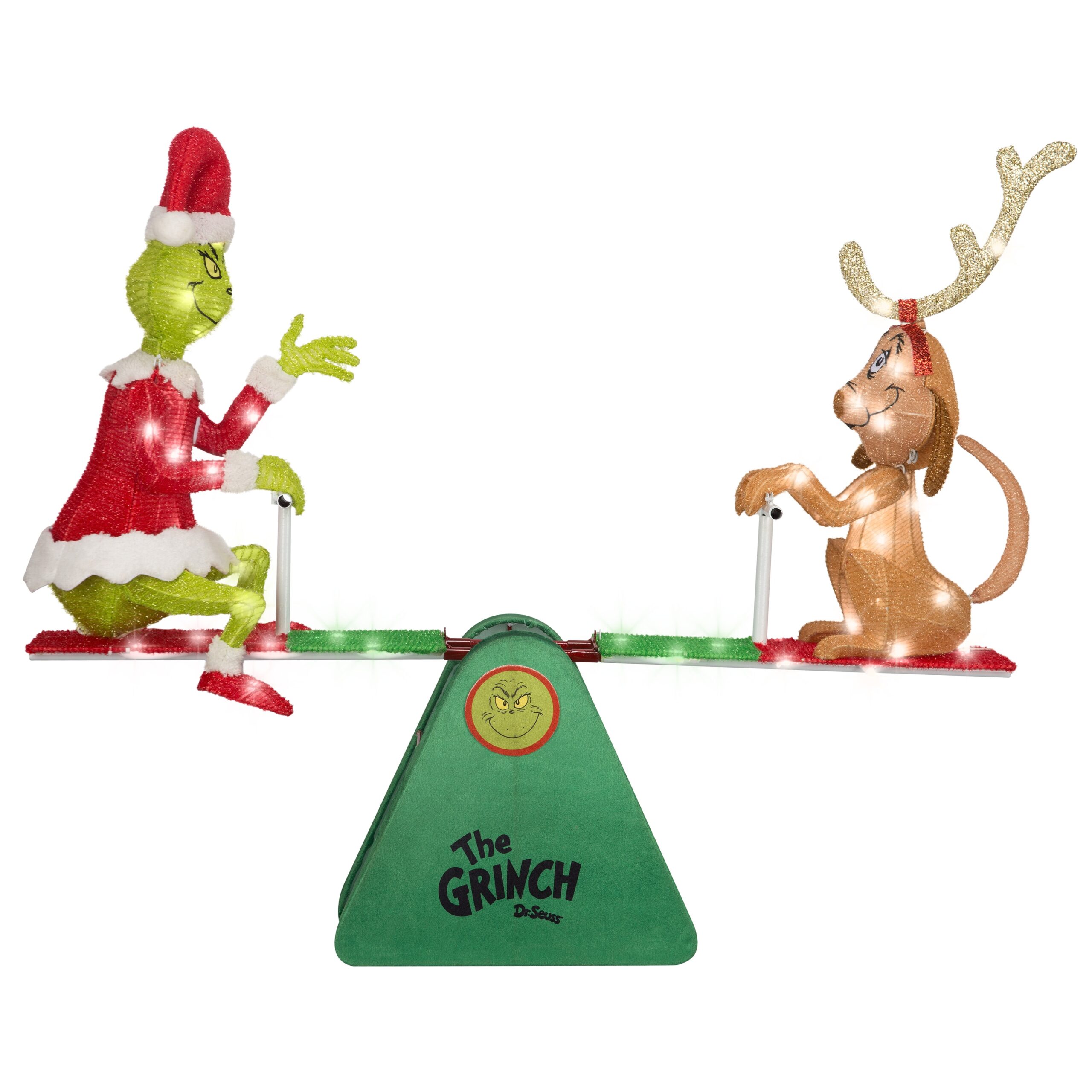 Grinch 3-ft LED Grinch with Max Animatronic Christmas Decoration