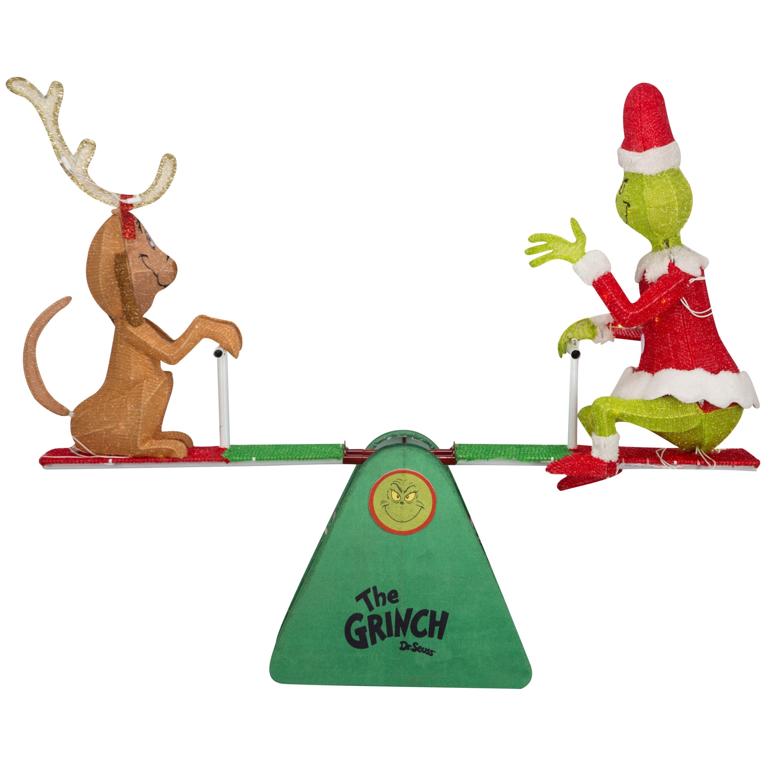 Grinch 3-ft LED Grinch with Max Animatronic Christmas Decoration