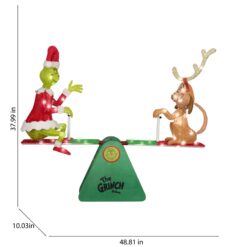 Grinch 3-ft LED Grinch with Max Animatronic Christmas Decoration