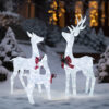 VEIKOUS 53.3-in Freestanding Reindeer Yard decoration with White LED Lights