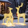 VEIKOUS 53.3-in Freestanding Reindeer Yard decoration with Clear LED Lights