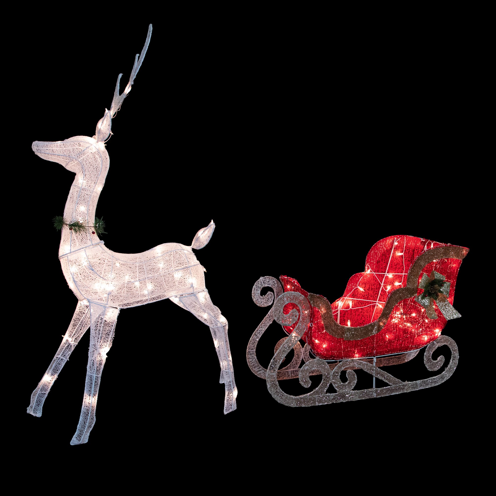 Northlight 51-in Freestanding Yard decoration with Clear Incandescent Lights
