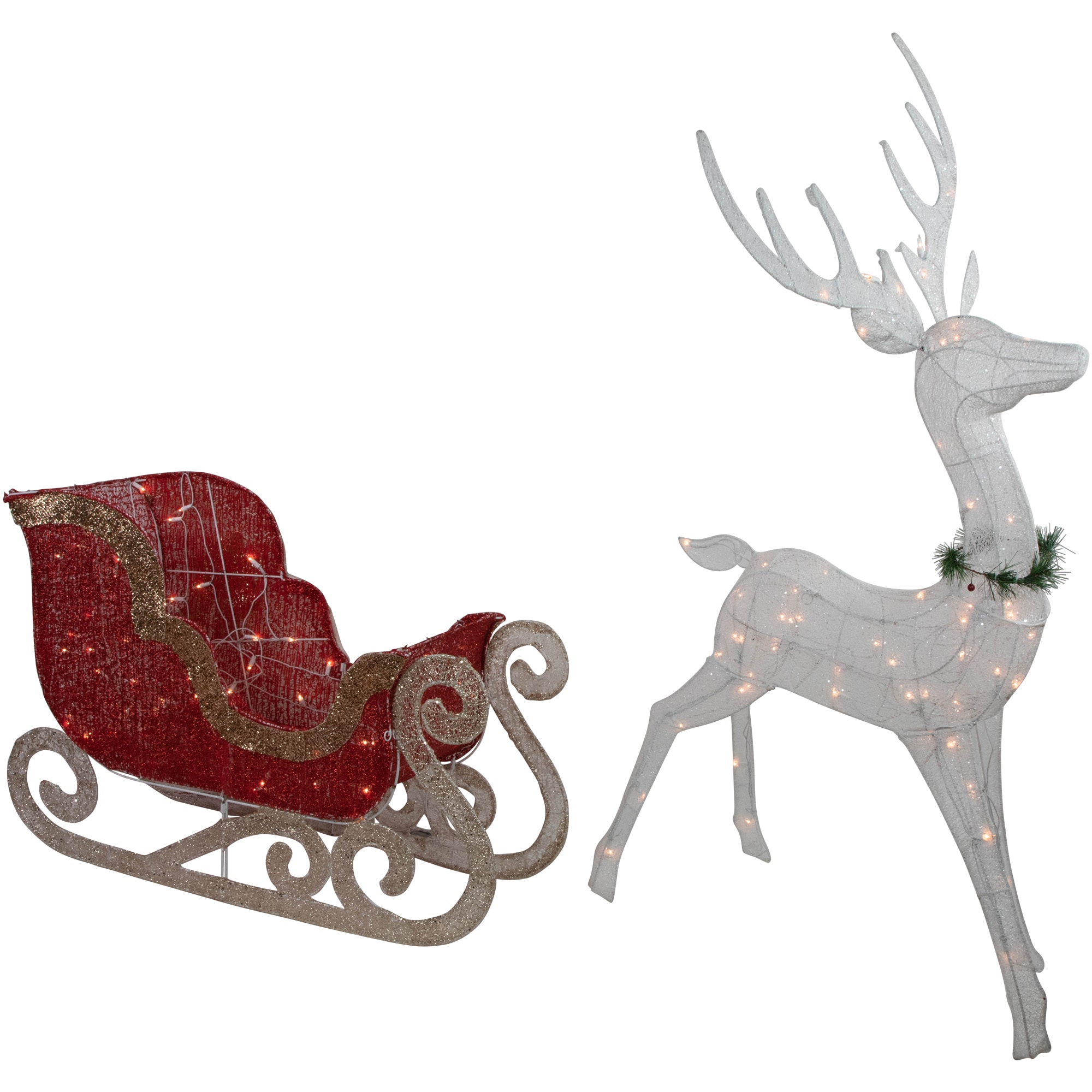Northlight 51-in Freestanding Yard decoration with Clear Incandescent Lights