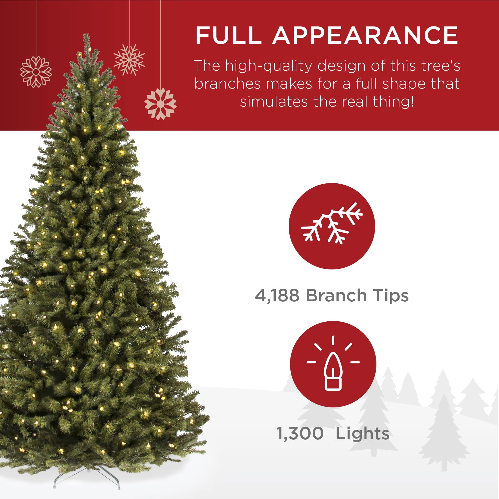 Best Choice Products Pre-Lit Spruce Artificial Christmas Tree w/ Easy Assembly Metal Hinges Foldable Base