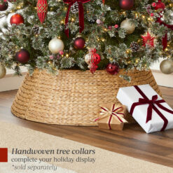 Best Choice Products Pre-Lit Cashmere Christmas Tree Premium Semi-Flocked Pre-Decorated Artificial Holiday Décor