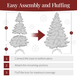 Best Choice Products Pre-Lit Black Christmas Tree Artificial Holiday Decoration w/ Branch Tips Incandescent Lights