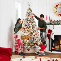 Best Choice Products 9ft Pre-Lit Holiday Christmas Pine Tree w/ Snow Flocked Branches 900 Warm White Lights