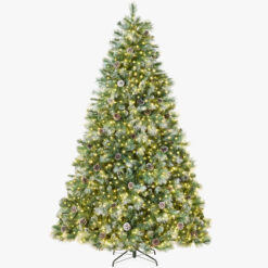 Best Choice Products Pre-Lit Frosted Scotch Pine Christmas Tree w/ 2-In-1 LED Lights