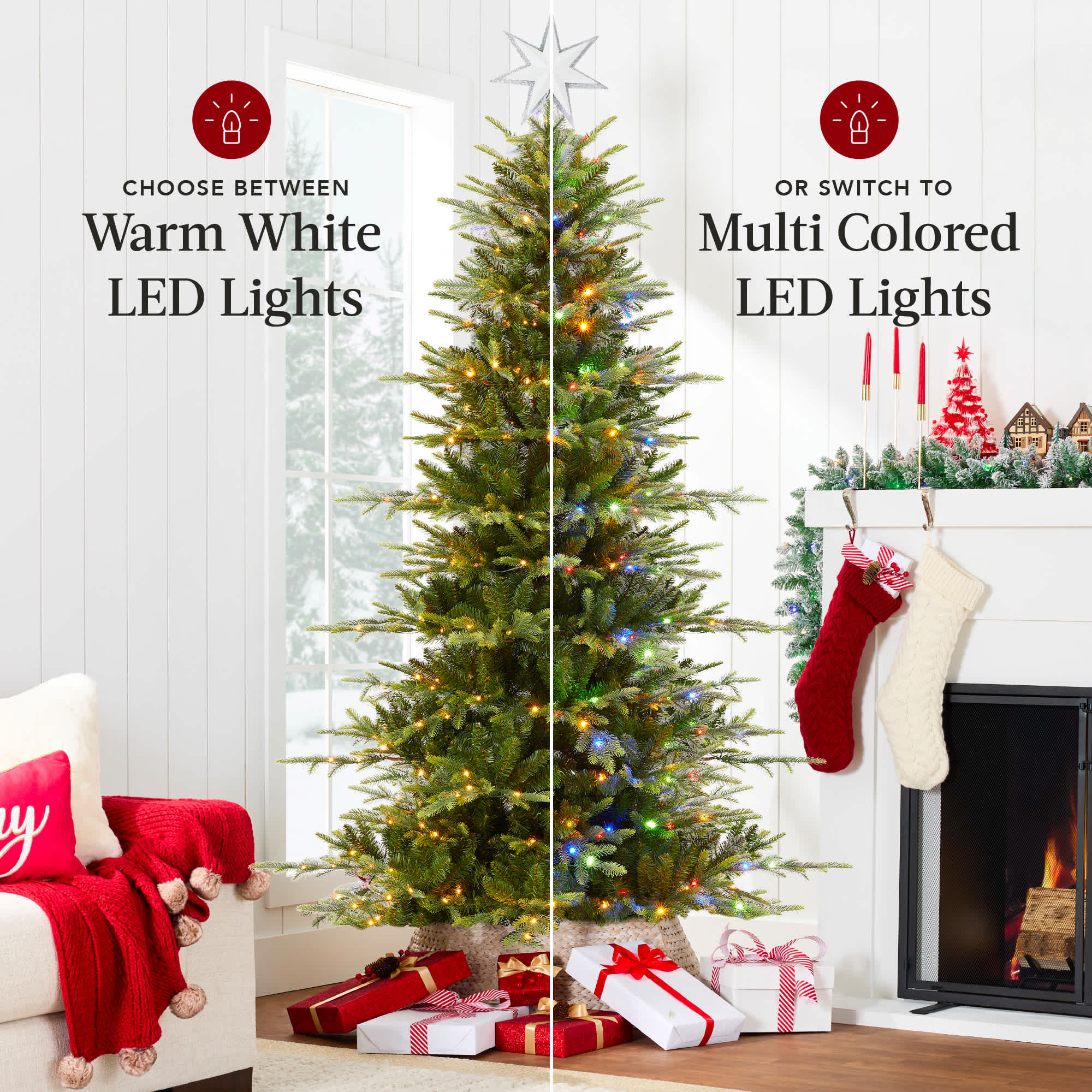 Best Choice Products Pre-Lit Artificial Aspen Noble Fir Christmas Tree w/ Branch Tips LED Lights