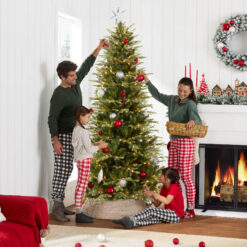 Best Choice Products Pre-Lit Artificial Aspen Noble Fir Christmas Tree w/ Branch Tips LED Lights