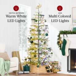 Best Choice Products Pre-Lit Sparse Christmas Tree w/ 2-in-1 LED Lights Cordless Connection
