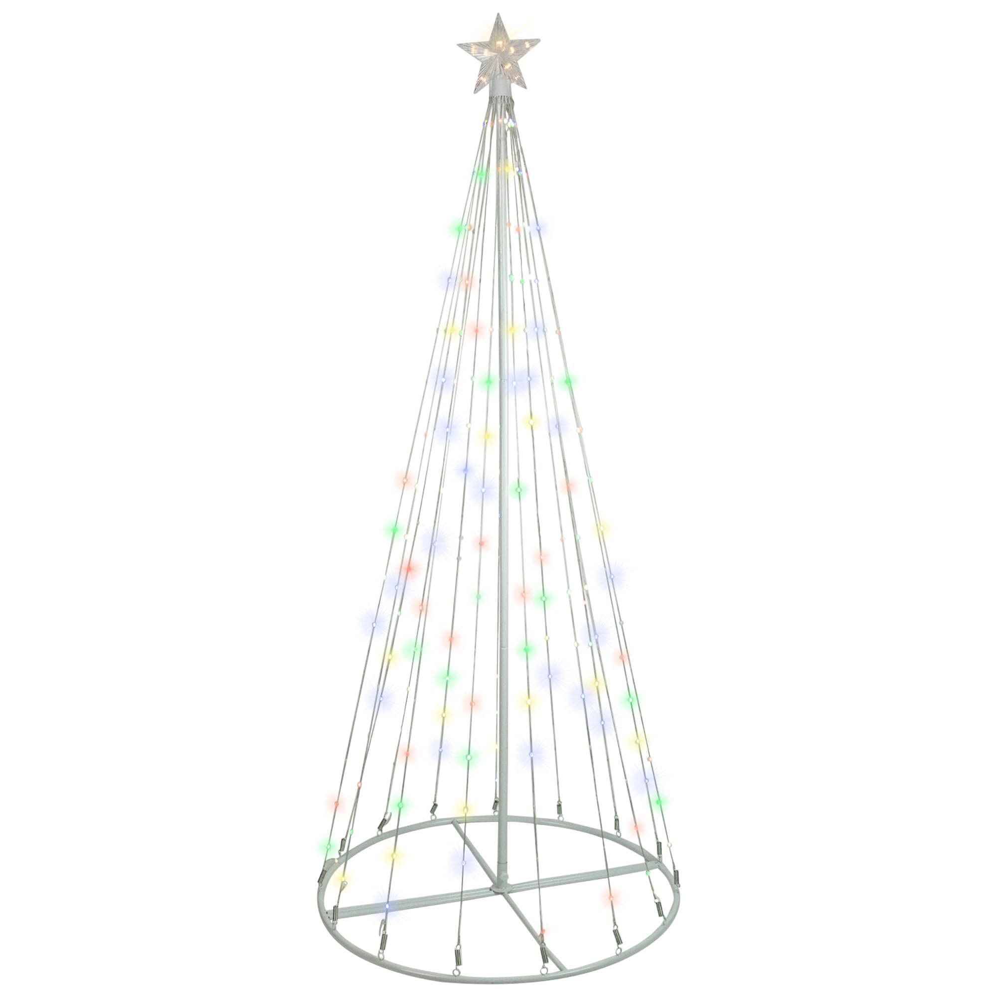 Northlight 72-in Freestanding Christmas tree Yard decoration with Multicolor LED Lights