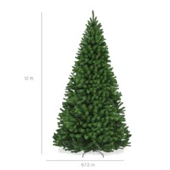 Best Choice Products Premium Spruce Artificial Christmas Tree w/ Easy Assembly Metal Hinges Foldable Base