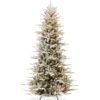 Best Choice Products Pre-Lit Flocked Artificial Aspen Noble Fir Christmas Tree w/ Branch Tips LED Lights