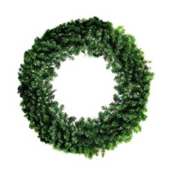 Holidynamics Holiday Lighting Solut 60-in Pre-lit Indoor/Outdoor Green Oregon pine Artificial Christmas Wreath