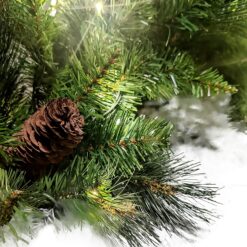 Holidynamics Holiday Lighting Solut 60-in Pre-lit Indoor/Outdoor Green Oregon pine Artificial Christmas Wreath