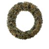 Nearly Natural 72-in Flocked Pre-lit Indoor Green Pine Artificial Christmas Wreath