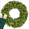Red Sleigh 48-in Pre-lit Indoor/Outdoor Green Pine Artificial Christmas Wreath
