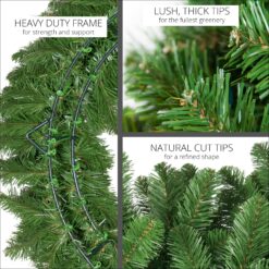 Red Sleigh 48-in Pre-lit Indoor/Outdoor Green Pine Artificial Christmas Wreath
