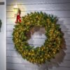Gerson International 48-in Pre-lit Indoor/Outdoor Green Spruce Artificial Christmas Wreath