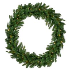 Northlight 60-in Pre-lit Indoor/Outdoor Green Fir Artificial Christmas Wreath