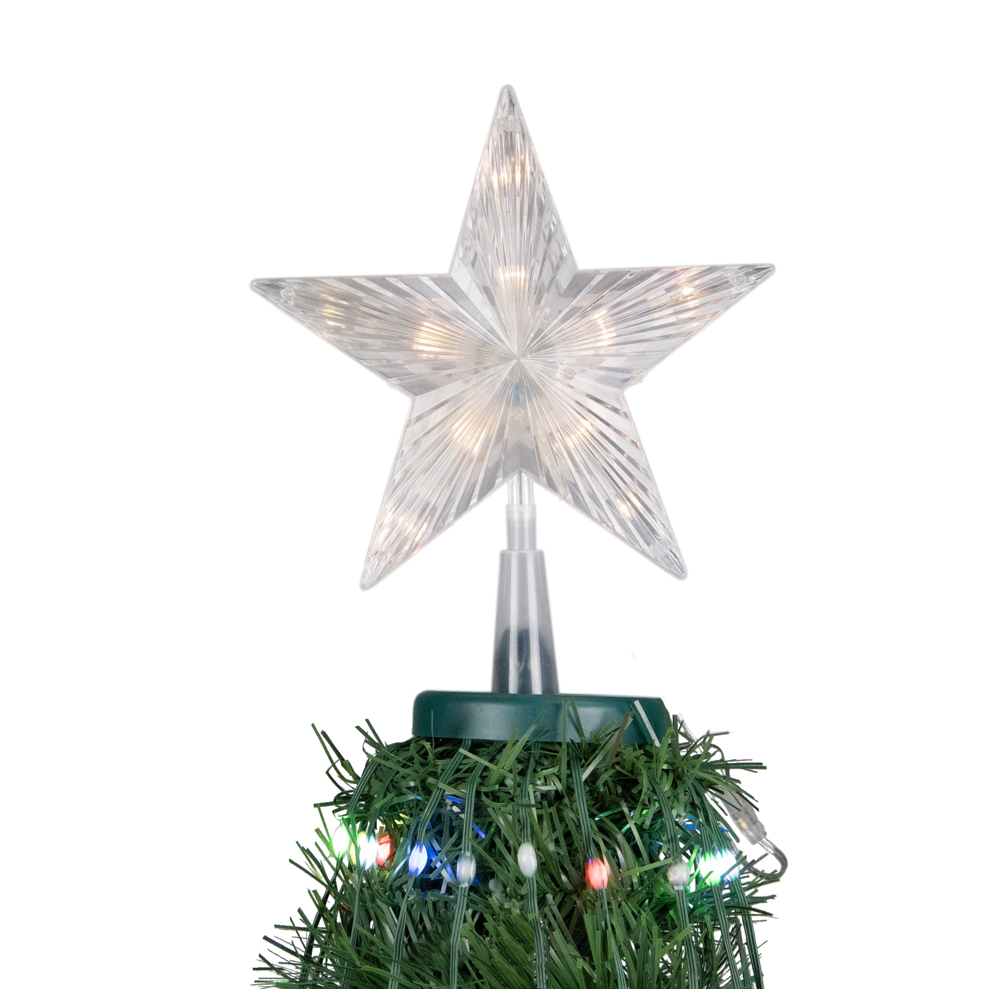 Northlight 72-in Freestanding Christmas tree Yard decoration with White LED Lights