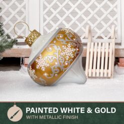 Fraser Hill Farm 28.75-in Freestanding Ornament Yard decoration with White LED Lights