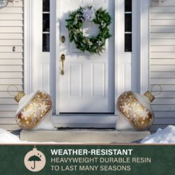 Fraser Hill Farm 28.75-in Freestanding Ornament Yard decoration with White LED Lights