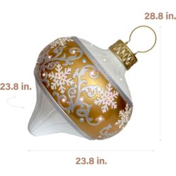 Fraser Hill Farm 28.75-in Freestanding Ornament Yard decoration with White LED Lights