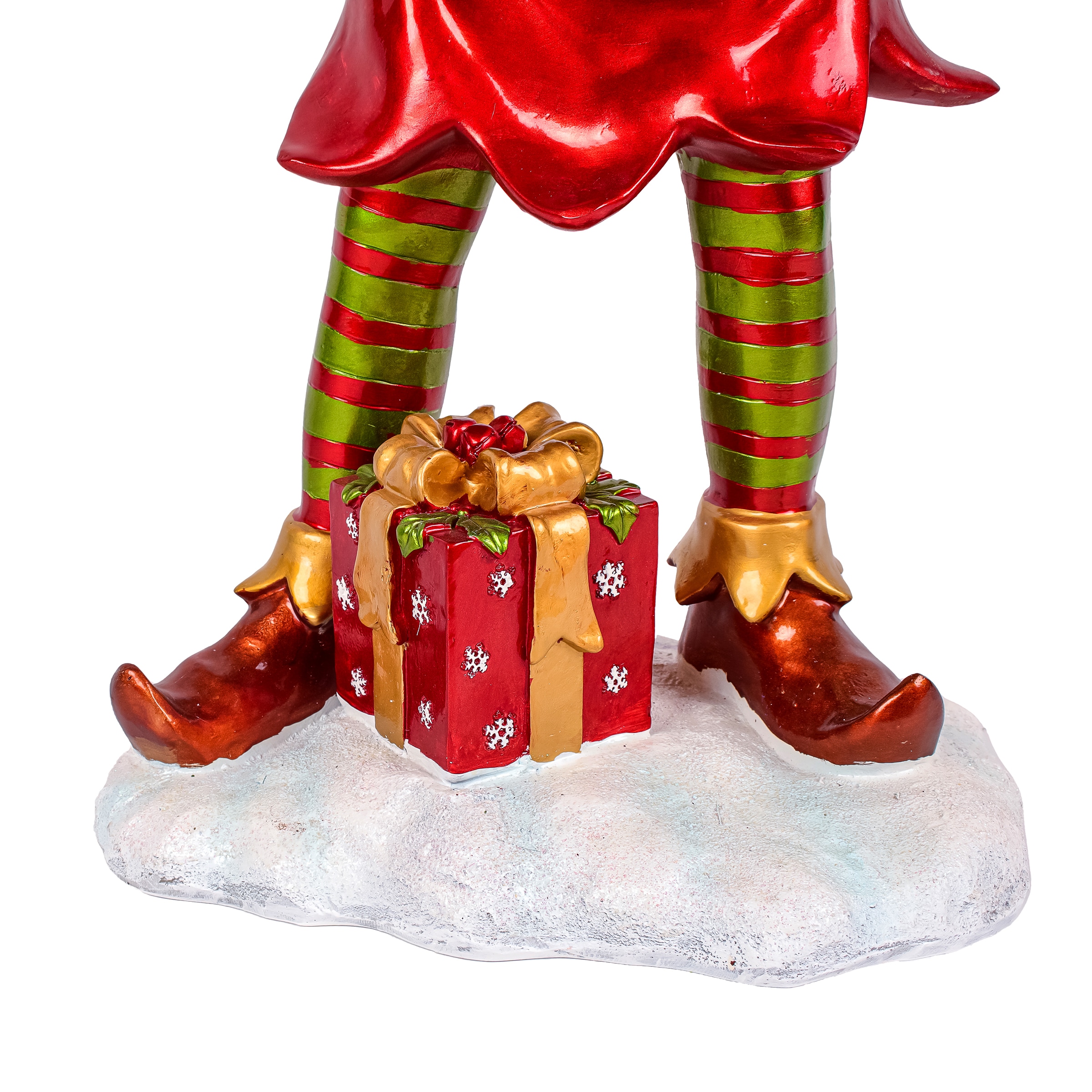National Tree Company 37.0-in Freestanding Elf Yard decoration with Multicolor LED Lights