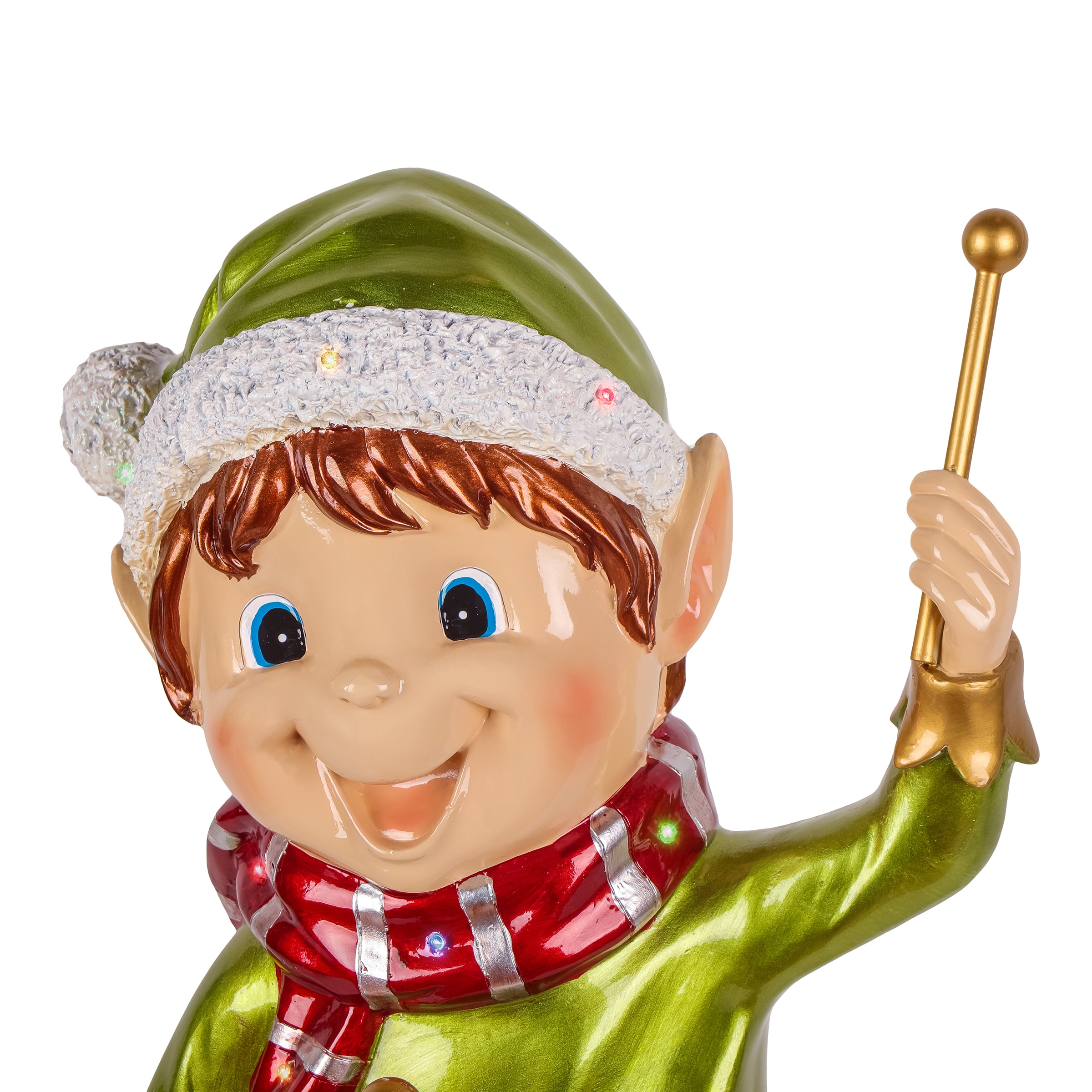 National Tree Company 36.75-in Freestanding Elf Yard decoration with Multicolor LED Lights