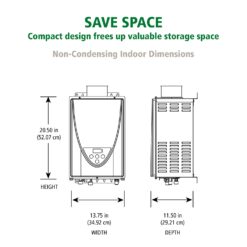 A.O. Smith Signature Series 8-GPM 190000-BTU Indoor Natural Gas/Liquid Propane Tankless Water Heater