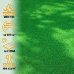 Ottomanson Artificial grass 7x47 Fake Grass Turf Rug For Patio Lawn Landscape 6.5-ft x 47-ft Artificial Grass
