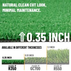 Ottomanson Artificial grass 7x47 Fake Grass Turf Rug For Patio Lawn Landscape 6.5-ft x 47-ft Artificial Grass