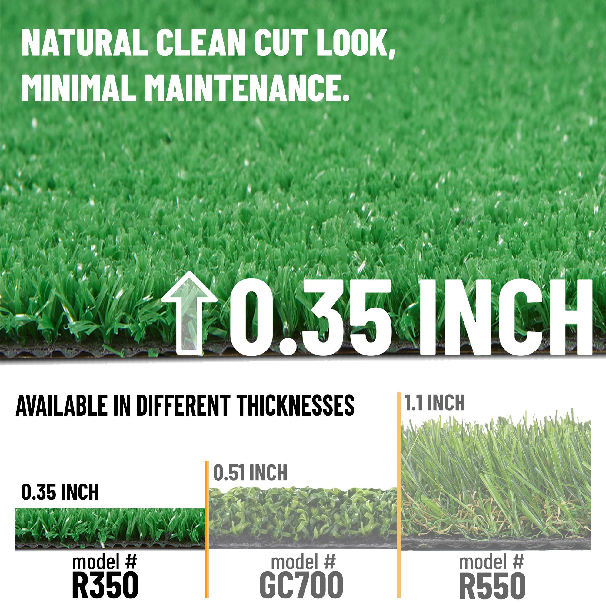 Ottomanson Artificial grass 7x47 Fake Grass Turf Rug For Patio Lawn Landscape 6.5-ft x 47-ft Artificial Grass