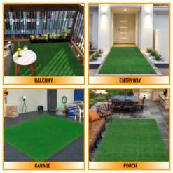 Ottomanson Artificial grass 7x47 Fake Grass Turf Rug For Patio Lawn Landscape 6.5-ft x 47-ft Artificial Grass