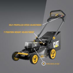 CAT 36-volt, (2 x 18-volt) 8 Ah Batteries 21-in Self Propelled Battery Walk Mower with