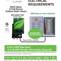 ANZZI ENVO 240-Volt 27-kW-kW 4.8-GPM Point Of Use Tankless Electric Water Heater